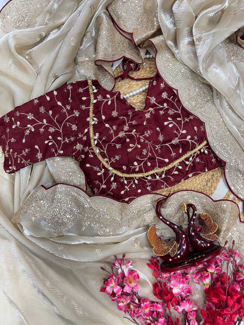 Ynf Jimmy Choo KESH151 5477 Sarees Wholesale Jimmy Choo Sarees Embroidered Sarees Cutwork Saree Manufacturer