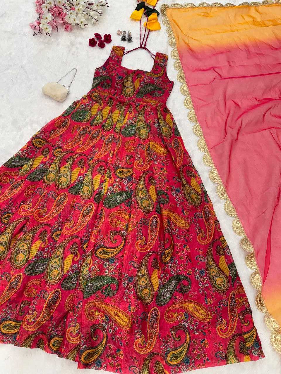 Ynf Jimmy Choo KESH154 1163 Gowns Wholesale Printed Gowns Long Gowns Silk Gowns Manufacturer