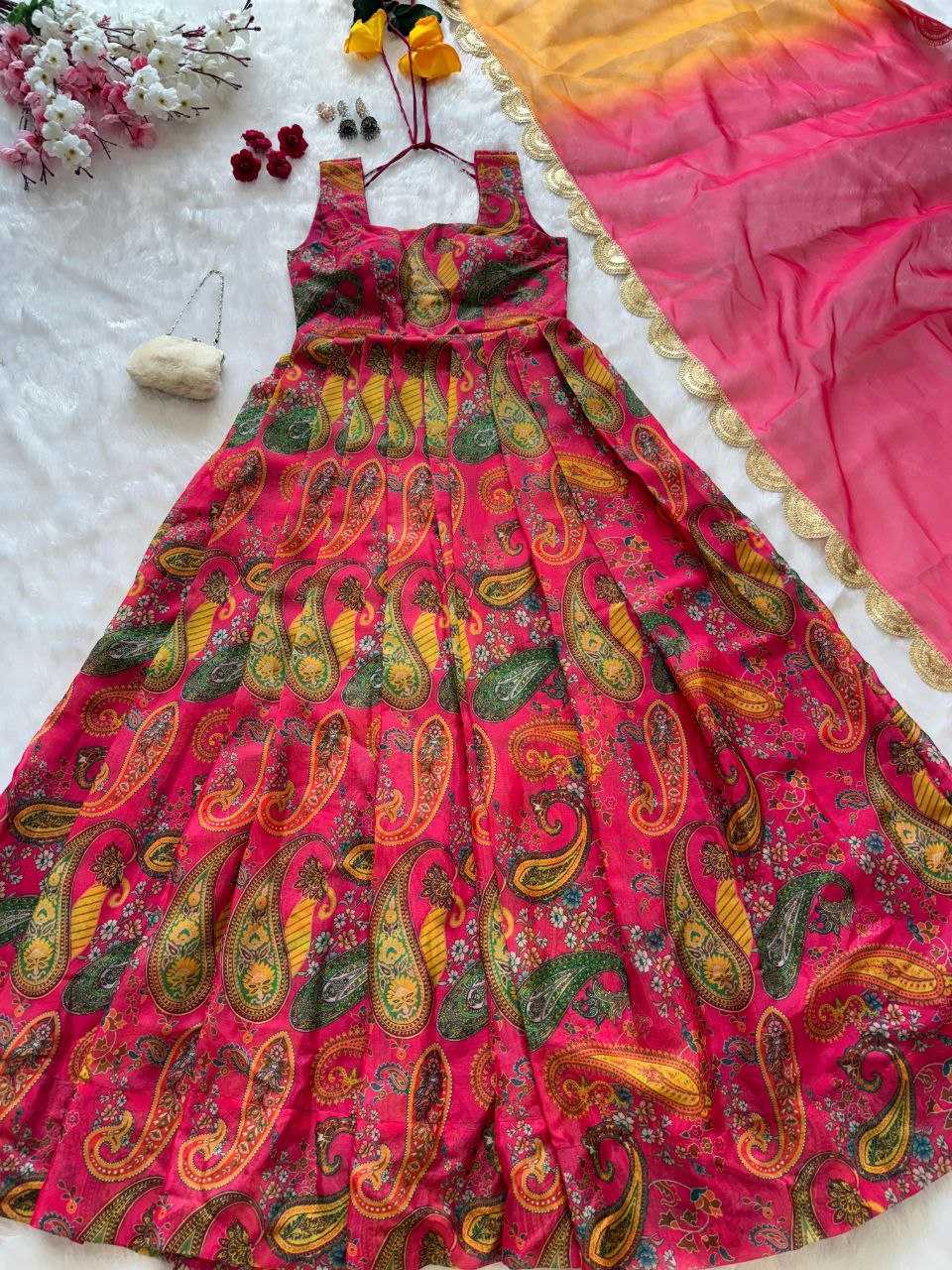 Ynf Jimmy Choo KESH154 1163 Gowns Wholesale Printed Gowns Long Gowns Silk Gowns Manufacturer