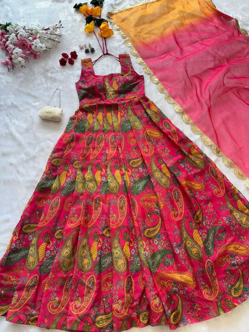 Ynf Jimmy Choo KESH154 1163 Gowns Wholesale Printed Gowns Long Gowns Silk Gowns Manufacturer