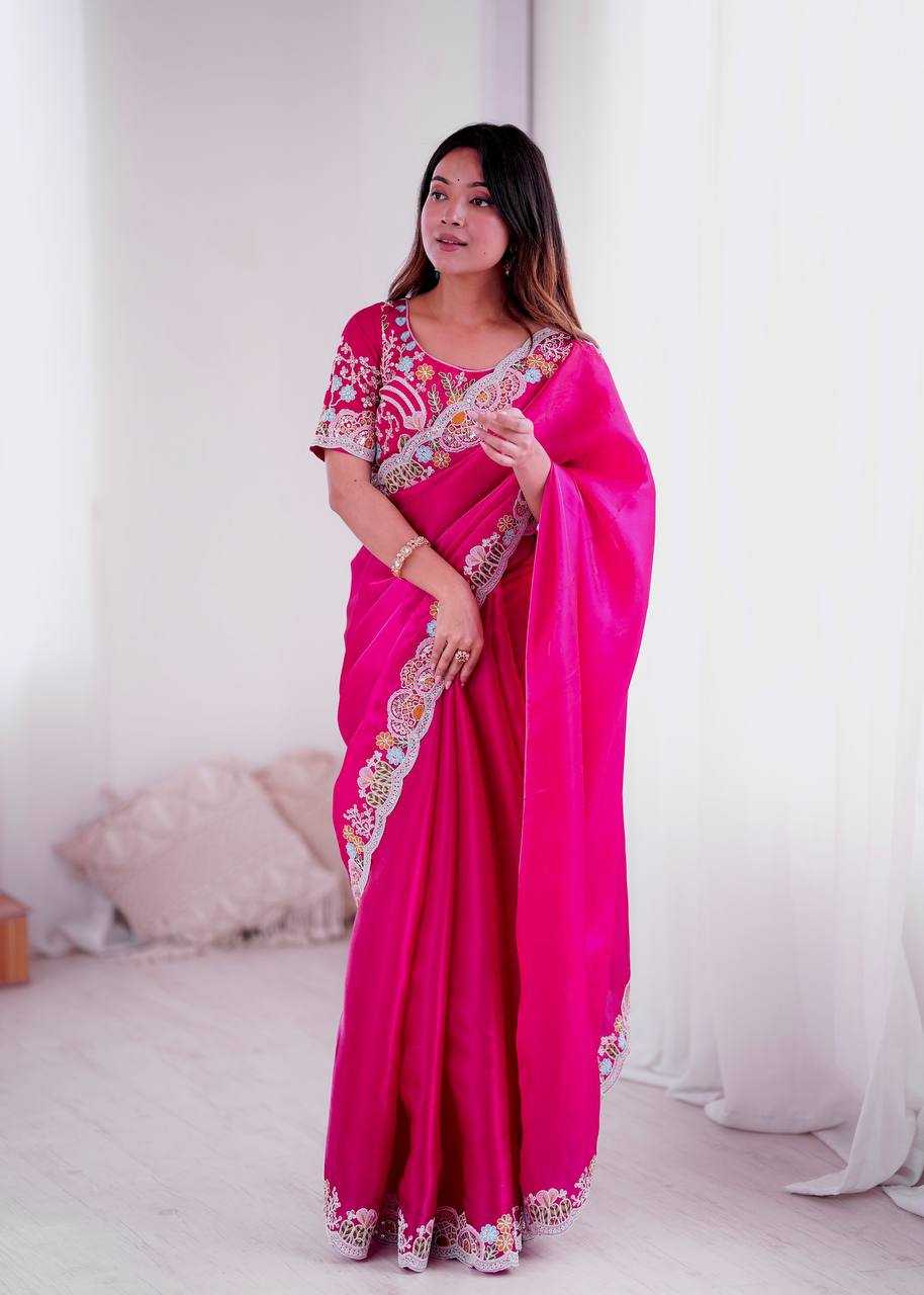 Ynf Jimmy Choo KESH490 1315 Sarees Wedding Collections Festive Collections Wholesale Jimmy Choo Sarees Embroidered Sarees Sequins Work Saree Manufacturer