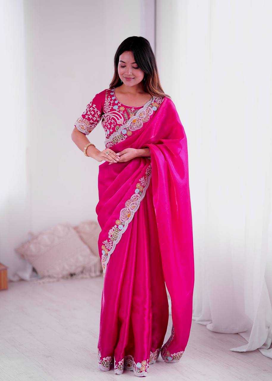 Ynf Jimmy Choo KESH490 1315 Sarees Wedding Collections Festive Collections Wholesale Jimmy Choo Sarees Embroidered Sarees Sequins Work Saree Manufacturer