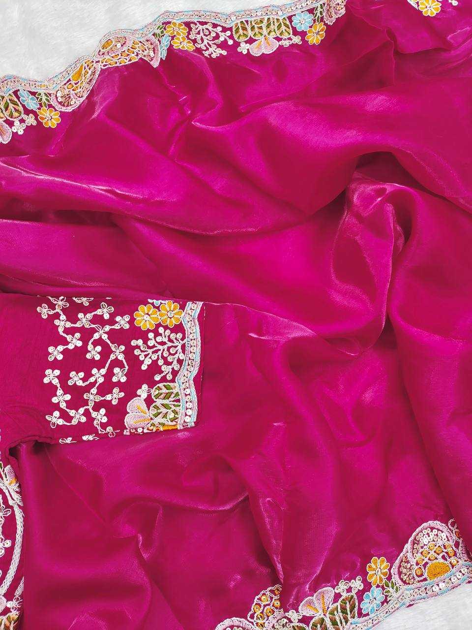 Ynf Jimmy Choo KESH490 1315 Sarees Wedding Collections Festive Collections Wholesale Jimmy Choo Sarees Embroidered Sarees Sequins Work Saree Manufacturer