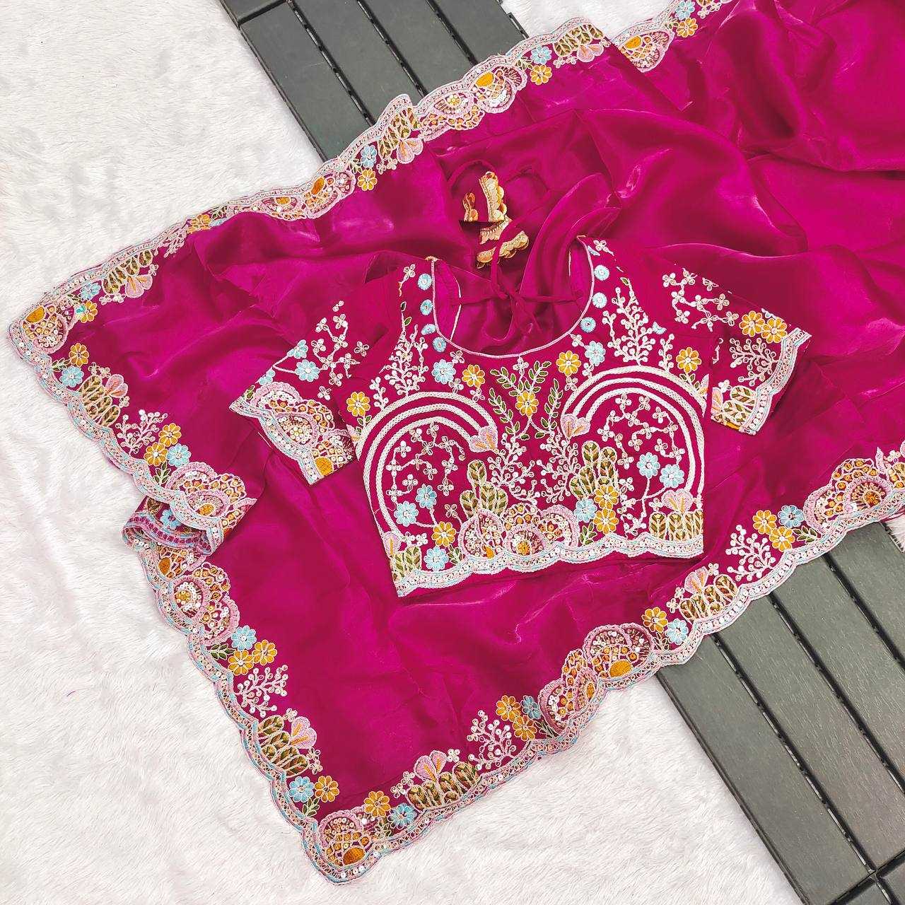 Ynf Jimmy Choo KESH490 1315 Sarees Wedding Collections Festive Collections Wholesale Jimmy Choo Sarees Embroidered Sarees Sequins Work Saree Manufacturer