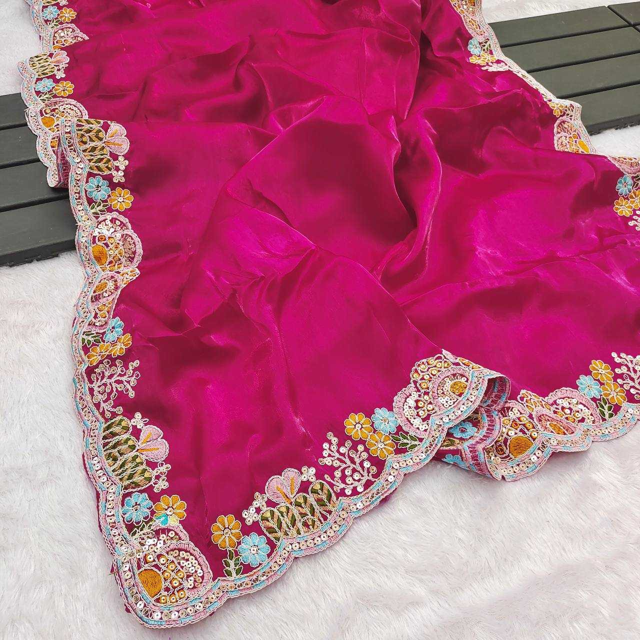 Ynf Jimmy Choo KESH490 1315 Sarees Wedding Collections Festive Collections Wholesale Jimmy Choo Sarees Embroidered Sarees Sequins Work Saree Manufacturer