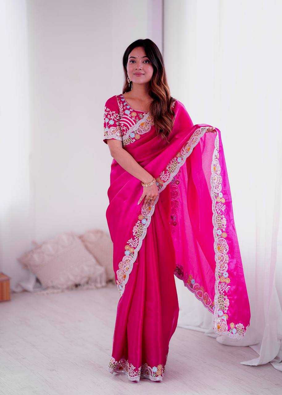 Ynf Jimmy Choo KESH490 1315 Sarees Wedding Collections Festive Collections Wholesale Jimmy Choo Sarees Embroidered Sarees Sequins Work Saree Manufacturer