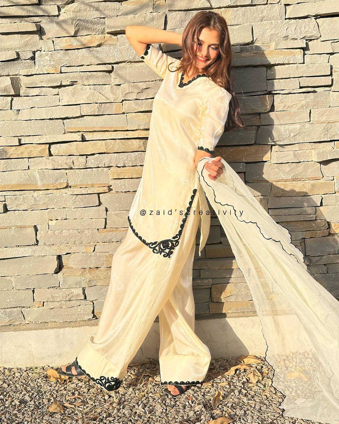 Ynf Jimmy Choo KESH523 074 Suits & Dresses Wholesale Palazzo Suit Party wear suits White Salwar Suit Manufacturer