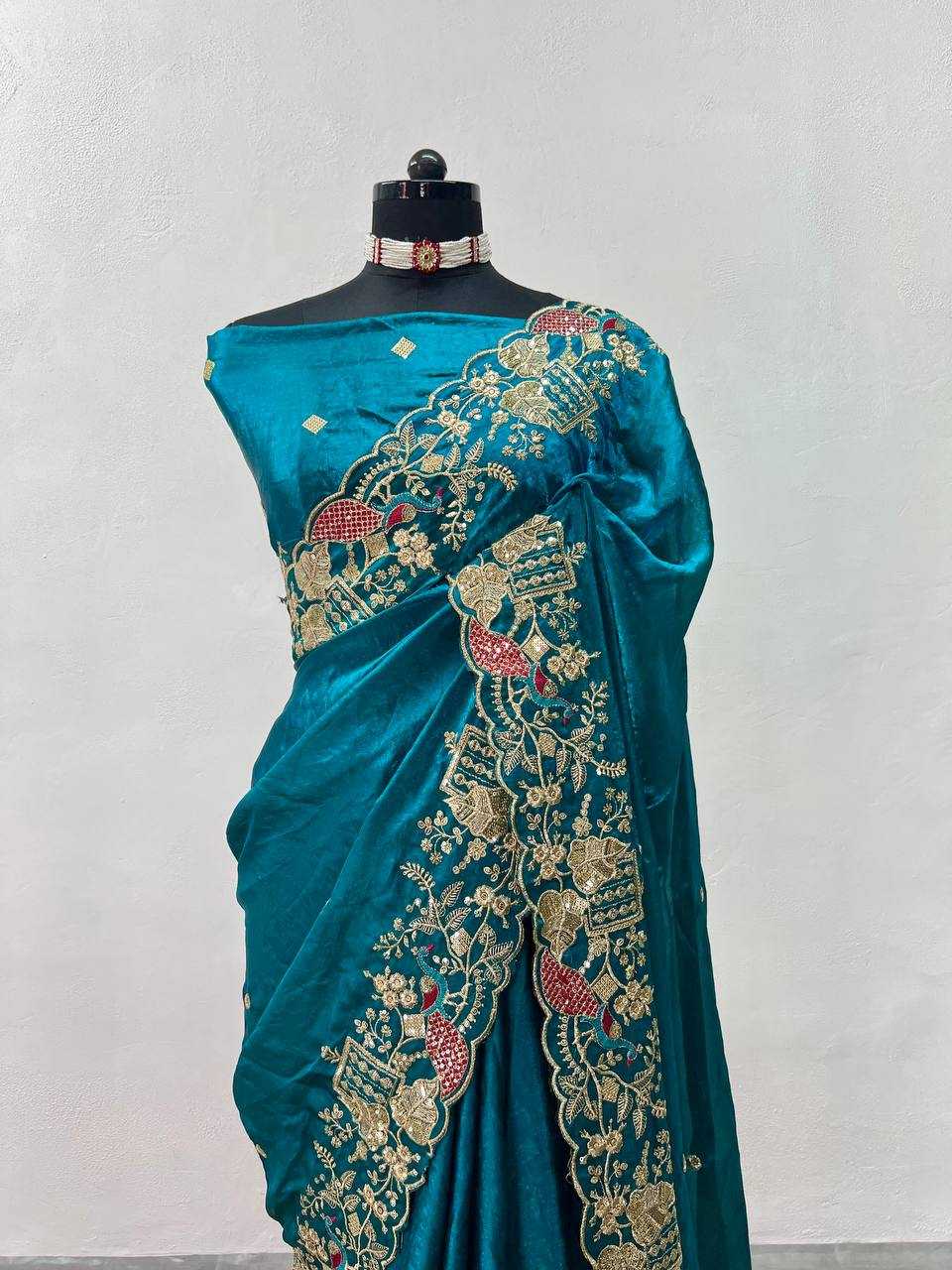 Ynf Jimmy Choo KESH543 111 Sarees Wholesale Jimmy Choo Sarees Embroidered Sarees Manufacturer