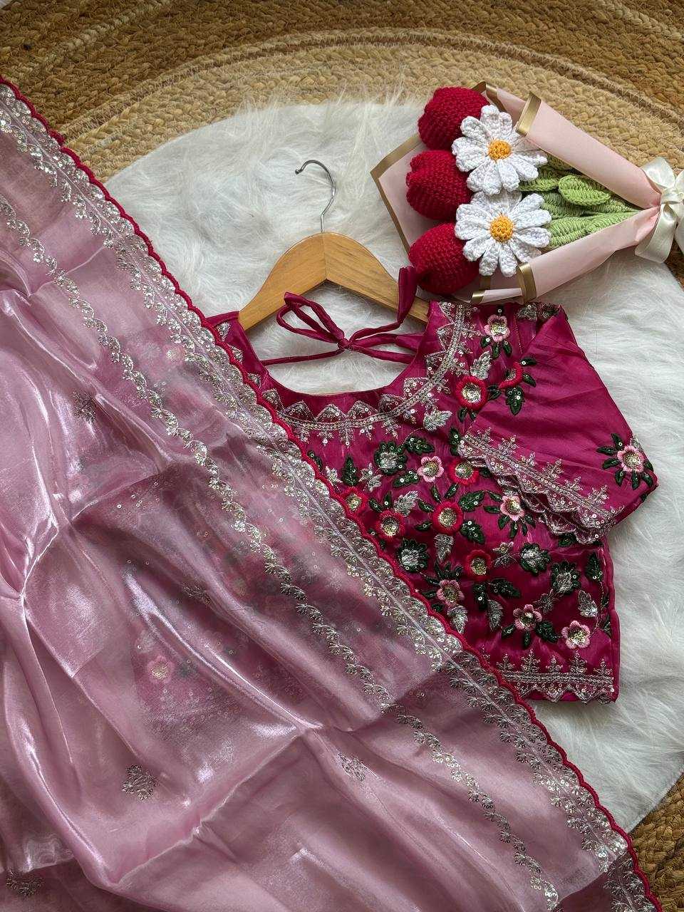 Ynf Jimmy Choo RIN105 LAVANYA Sarees Wedding Collections Festive Collections Wholesale Jimmy Choo Sarees Embroidered Sarees Zari Border Sarees Manufacturer