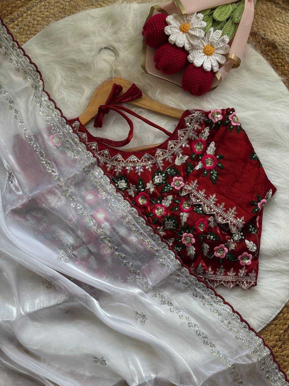 Ynf Jimmy Choo RIN105 LAVANYA Sarees Wedding Collections Festive Collections Wholesale Jimmy Choo Sarees Embroidered Sarees Zari Border Sarees Manufacturer