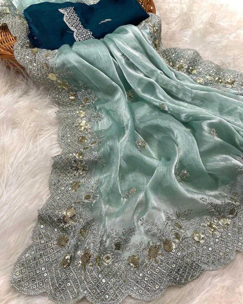 Ynf Jimmy Choo RIN134 Prisha-3 Silk Sarees Wholesale Soft Silk Sarees Designer Silk Sarees Embroidered Silk Sarees Manufacturer
