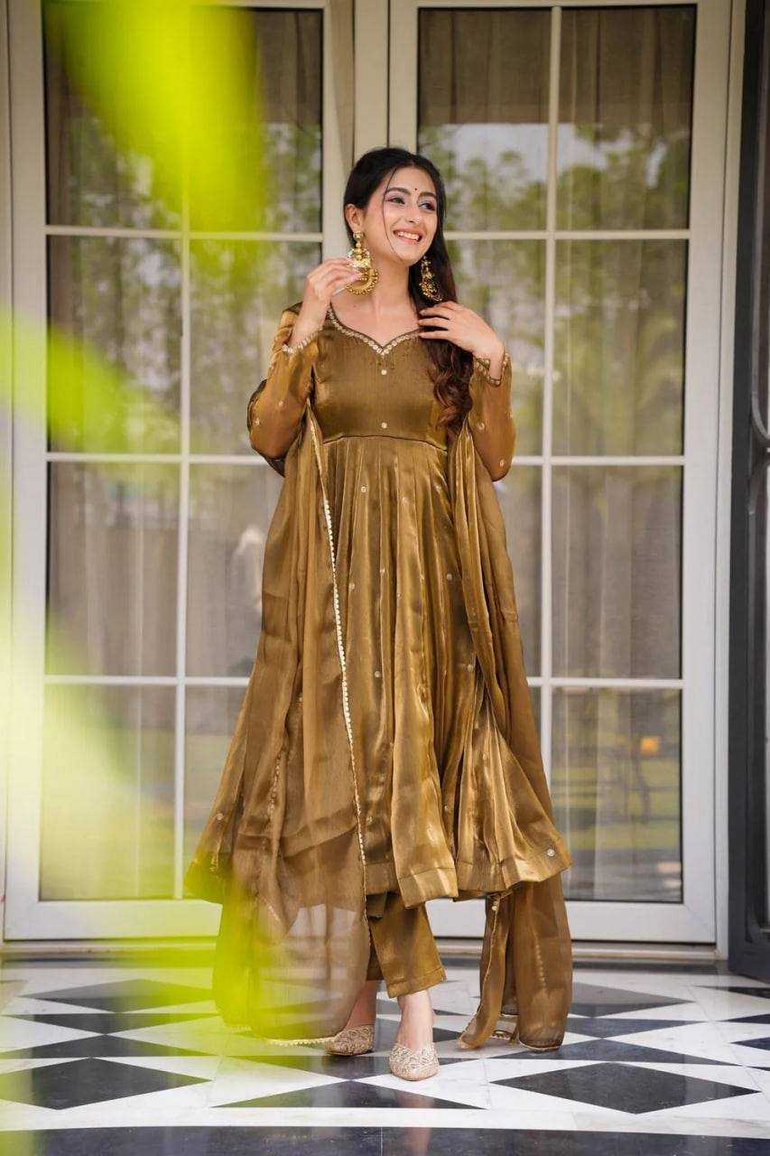 Ynf Jimmy Choo RIN162 5897 Gowns Wholesale Fancy Gowns Anarkali Gown Silk Gowns Manufacturer