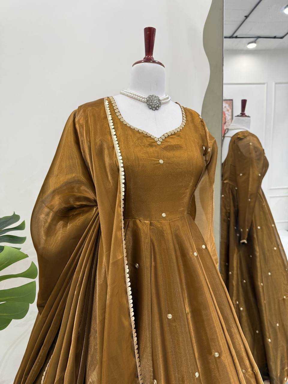 Ynf Jimmy Choo RIN162 5897 Gowns Wholesale Fancy Gowns Anarkali Gown Silk Gowns Manufacturer