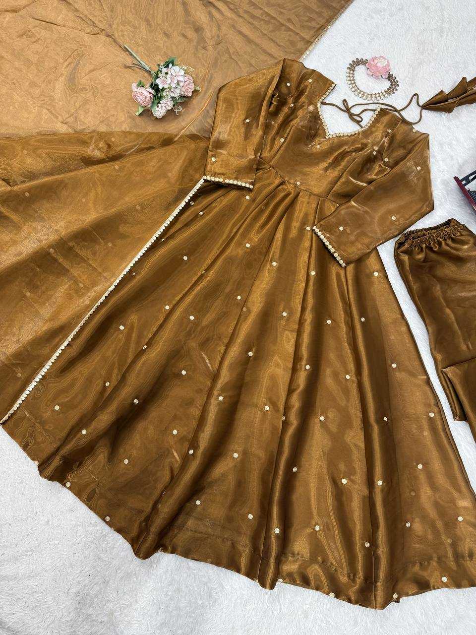 Ynf Jimmy Choo RIN162 5897 Gowns Wholesale Fancy Gowns Anarkali Gown Silk Gowns Manufacturer