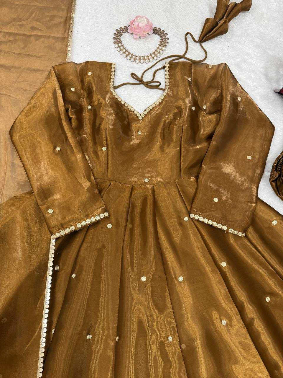 Ynf Jimmy Choo RIN162 5897 Gowns Wholesale Fancy Gowns Anarkali Gown Silk Gowns Manufacturer