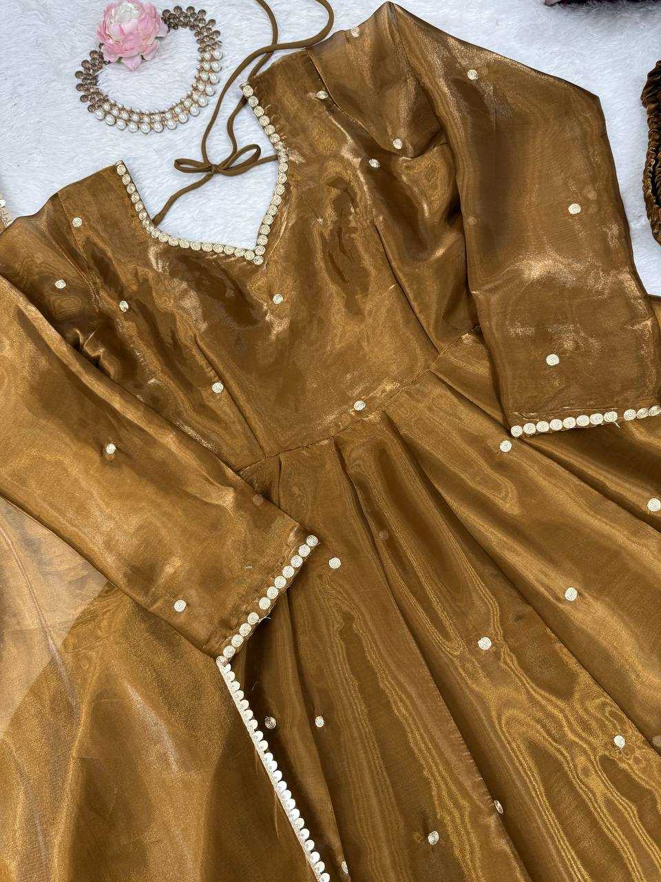 Ynf Jimmy Choo RIN162 5897 Gowns Wholesale Fancy Gowns Anarkali Gown Silk Gowns Manufacturer
