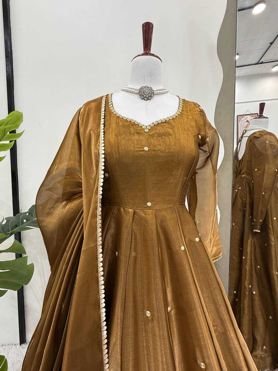Ynf Jimmy Choo RIN162 5897 Gowns Wholesale Fancy Gowns Anarkali Gown Silk Gowns Manufacturer