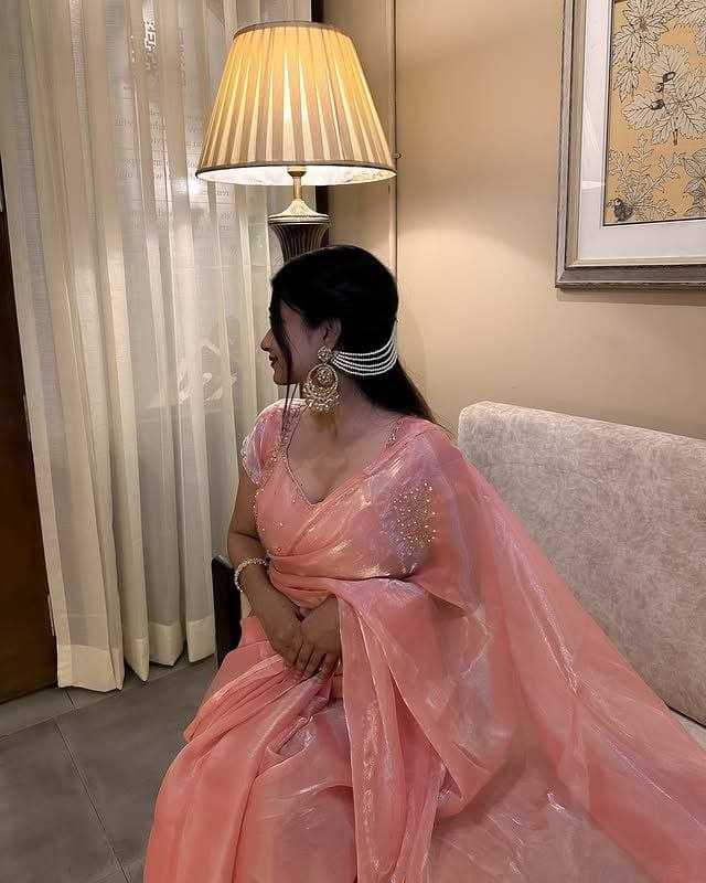 Ynf Jimmy Choo RIN216 rose gold Sarees Wedding Collections Festive Collections Wholesale Jimmy Choo Sarees Party Wear Sarees Sarees With Blouse Manufacturer