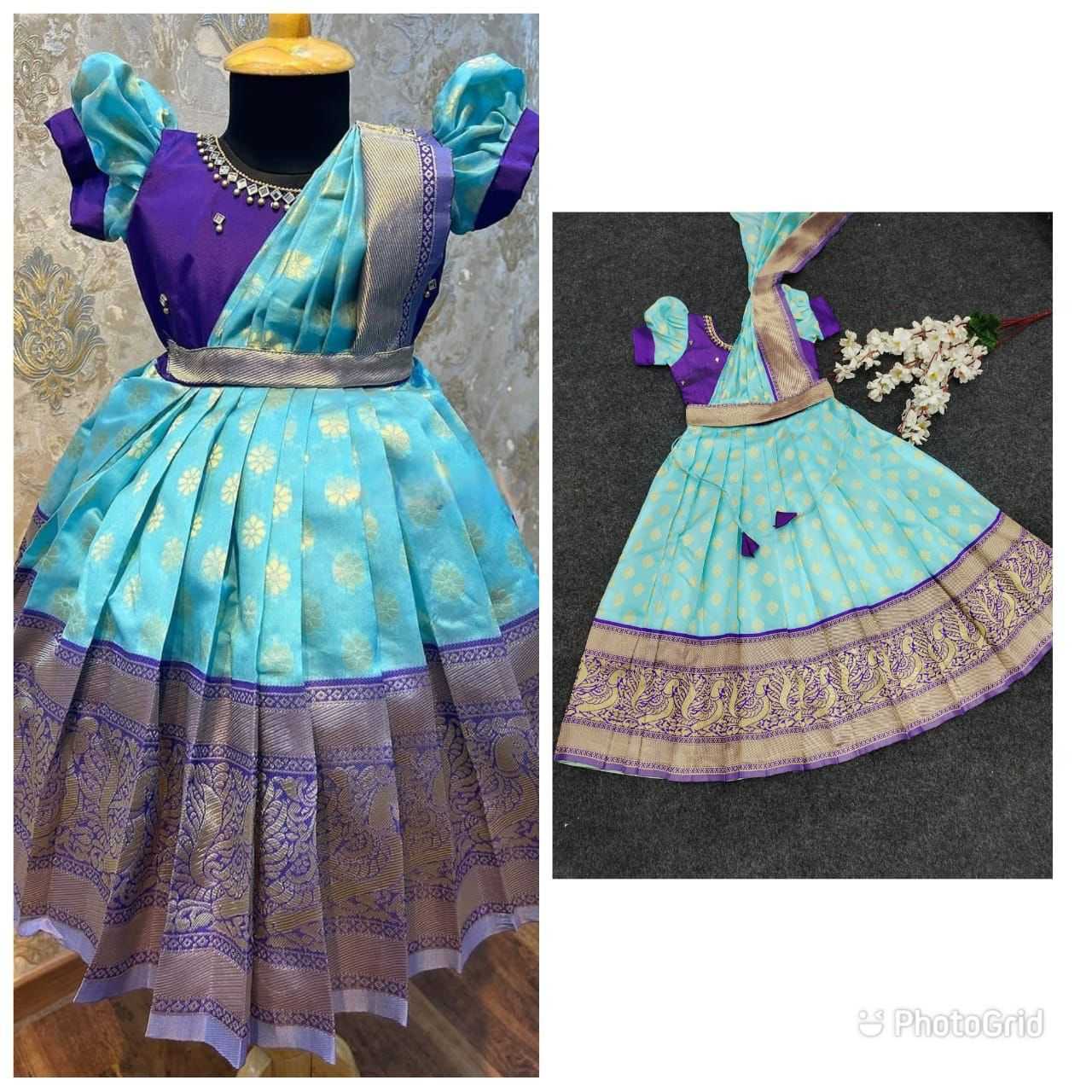 Ynf Kanjivaram Silk KESH493 maggam Kids Wear Wholesale Kids Gown Kids Ethnic Gowns Manufacturer