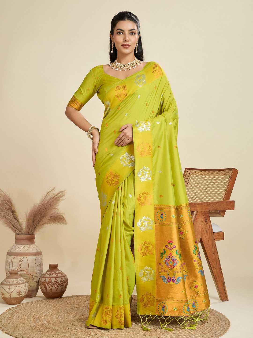 Ynf Kanjivaram Silk KESH505 BANARASI PAITHANI 6 Sarees Wholesale Designer Sarees Party Wear Sarees Fancy Sarees Manufacturer