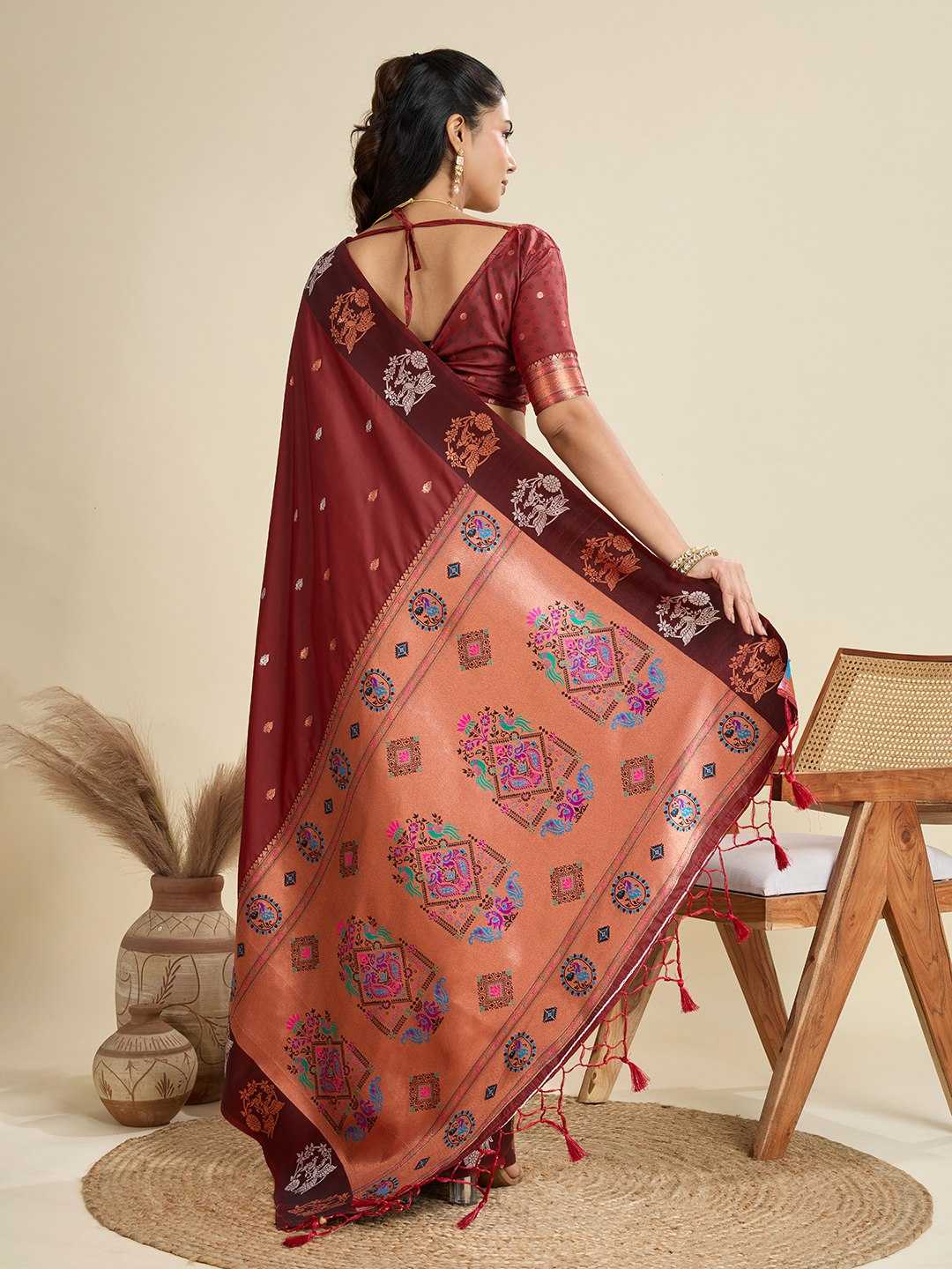 Ynf Kanjivaram Silk KESH505 BANARASI PAITHANI 6 Sarees Wholesale Designer Sarees Party Wear Sarees Fancy Sarees Manufacturer