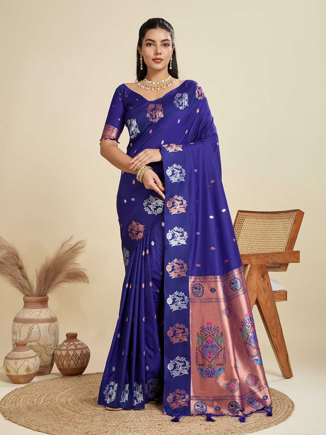 Ynf Kanjivaram Silk KESH505 BANARASI PAITHANI 6 Sarees Wholesale Designer Sarees Party Wear Sarees Fancy Sarees Manufacturer