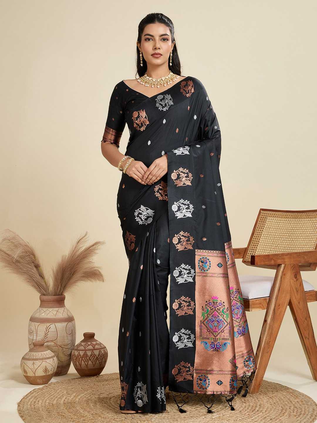 Ynf Kanjivaram Silk KESH505 BANARASI PAITHANI 6 Sarees Wholesale Designer Sarees Party Wear Sarees Fancy Sarees Manufacturer