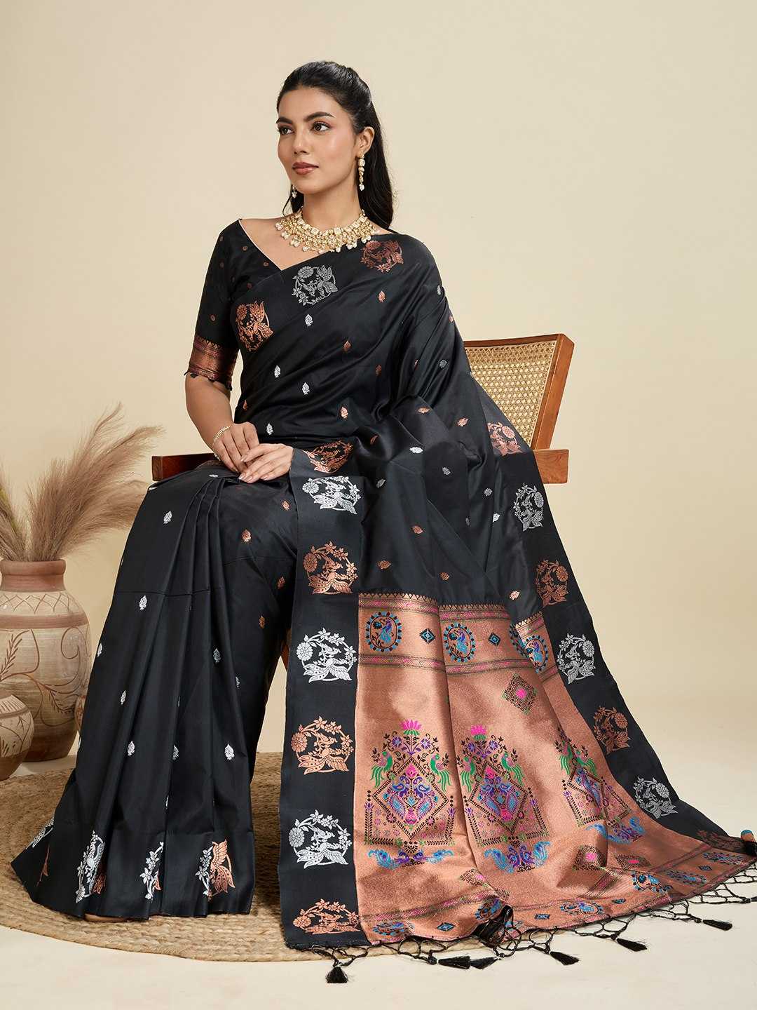 Ynf Kanjivaram Silk KESH505 BANARASI PAITHANI 6 Sarees Wholesale Designer Sarees Party Wear Sarees Fancy Sarees Manufacturer