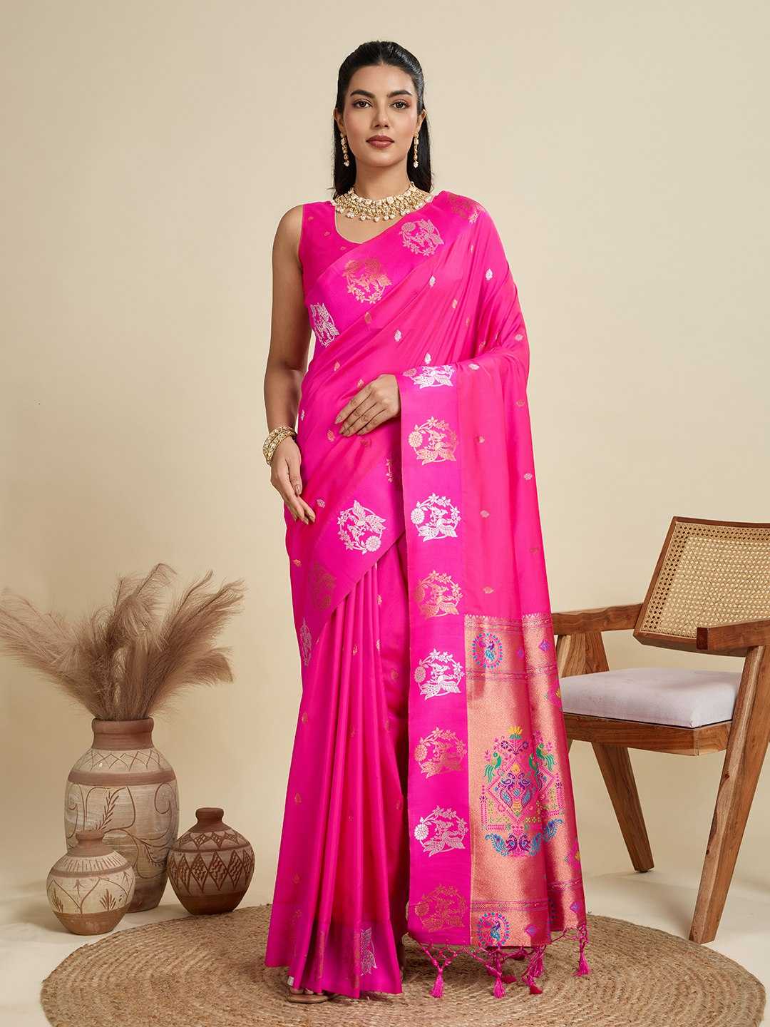 Ynf Kanjivaram Silk KESH505 BANARASI PAITHANI 6 Sarees Wholesale Designer Sarees Party Wear Sarees Fancy Sarees Manufacturer