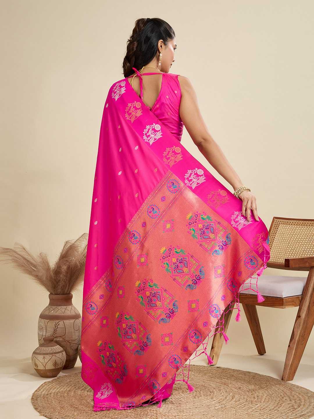 Ynf Kanjivaram Silk KESH505 BANARASI PAITHANI 6 Sarees Wholesale Designer Sarees Party Wear Sarees Fancy Sarees Manufacturer