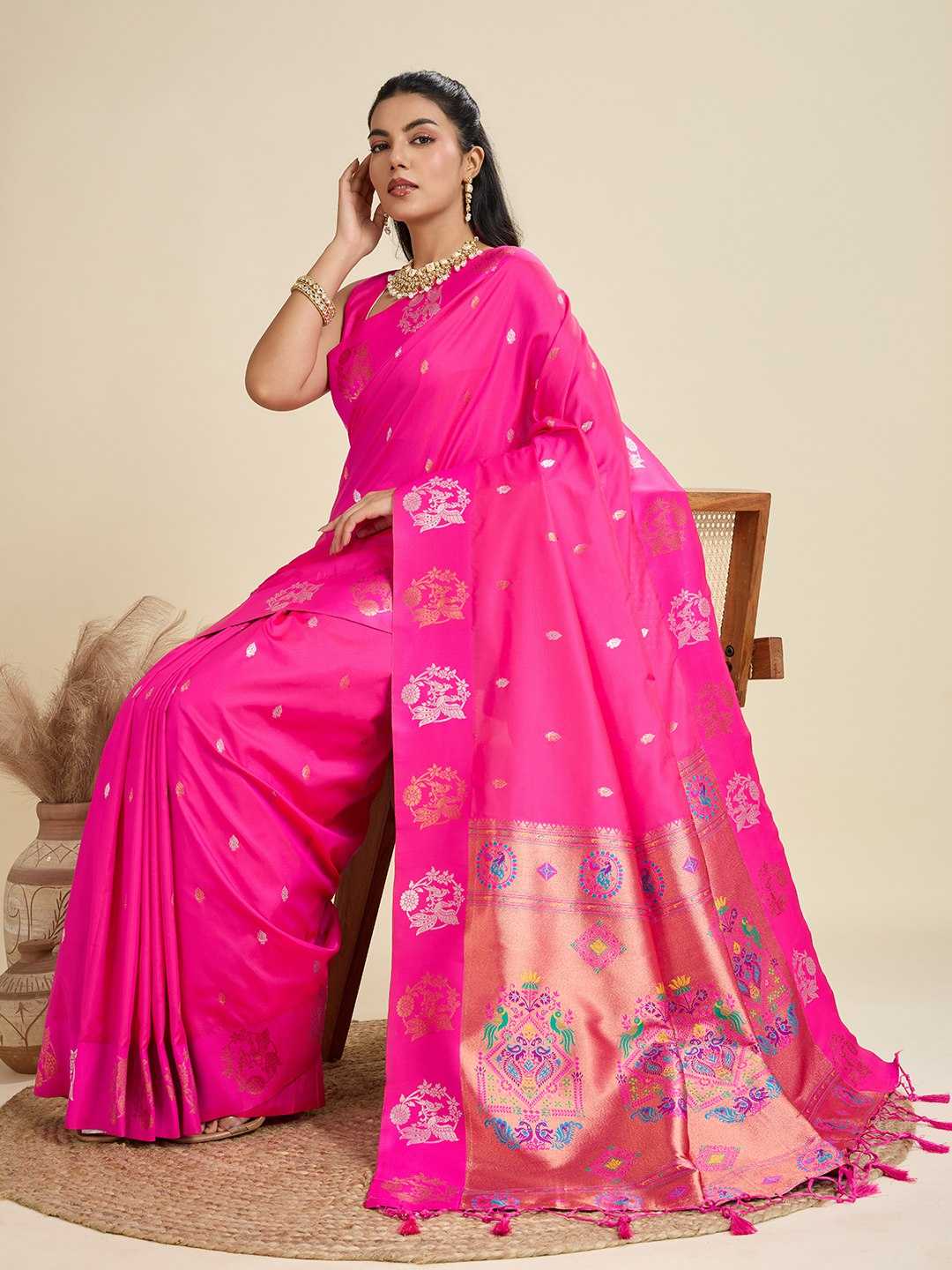 Ynf Kanjivaram Silk KESH505 BANARASI PAITHANI 6 Sarees Wholesale Designer Sarees Party Wear Sarees Fancy Sarees Manufacturer