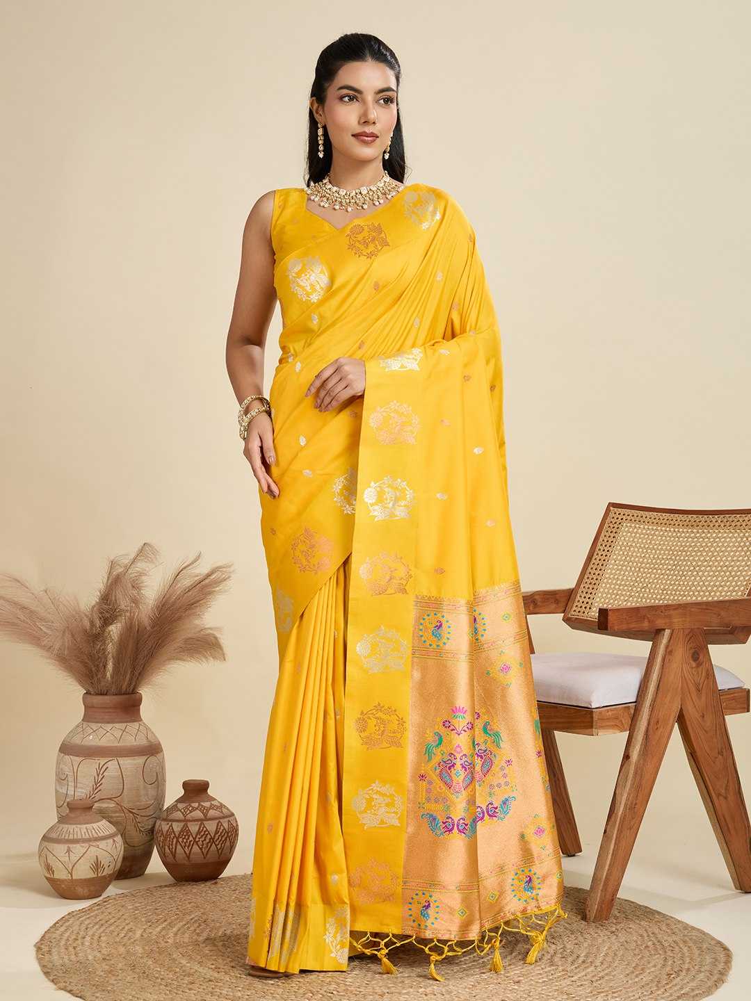 Ynf Kanjivaram Silk KESH505 BANARASI PAITHANI 6 Sarees Wholesale Designer Sarees Party Wear Sarees Fancy Sarees Manufacturer