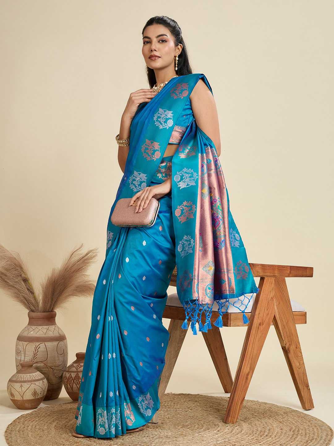 Ynf Kanjivaram Silk KESH505 BANARASI PAITHANI 6 Sarees Wholesale Designer Sarees Party Wear Sarees Fancy Sarees Manufacturer