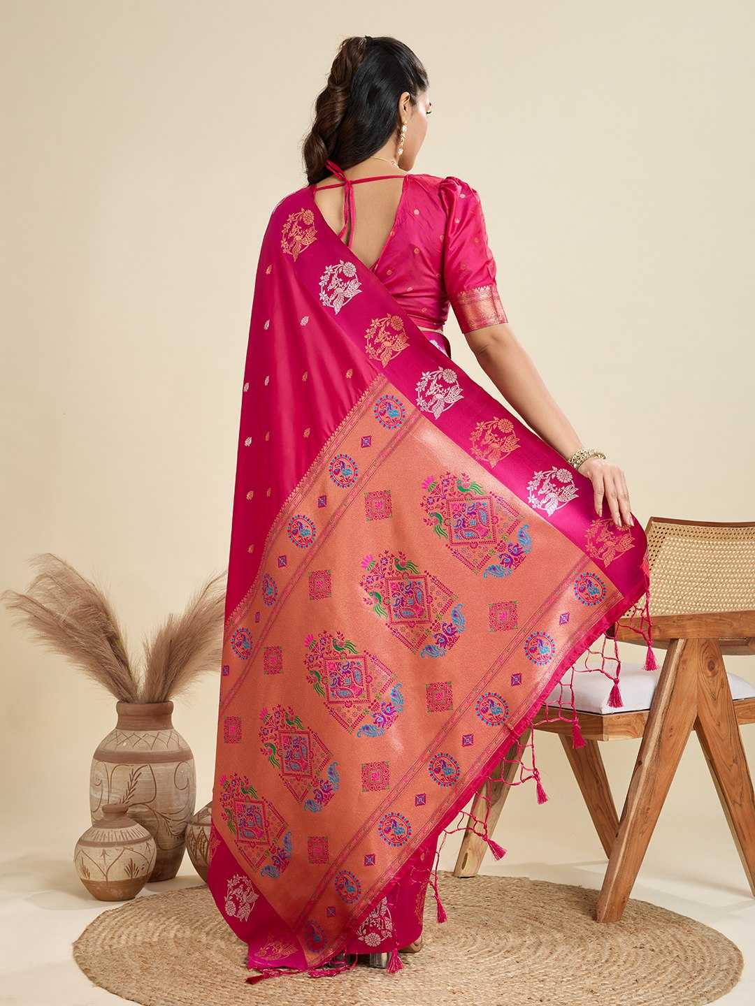 Ynf Kanjivaram Silk KESH505 BANARASI PAITHANI 6 Sarees Wholesale Designer Sarees Party Wear Sarees Fancy Sarees Manufacturer