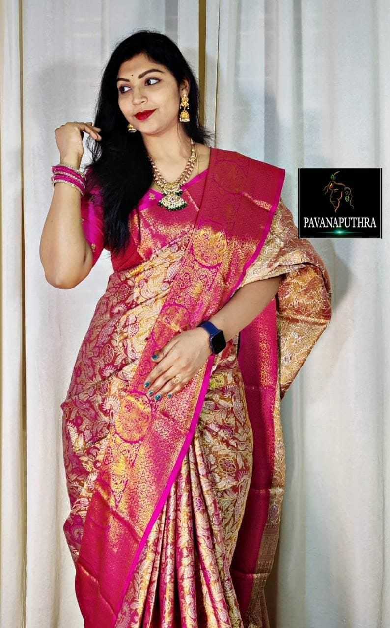 Ynf Kanjivaram Silk RIN209 ST-Vol-01 Silk Sarees Wholesale Handloom Sarees Kanjivaram Silk Sarees Zari Border Silk Sarees Manufacturer