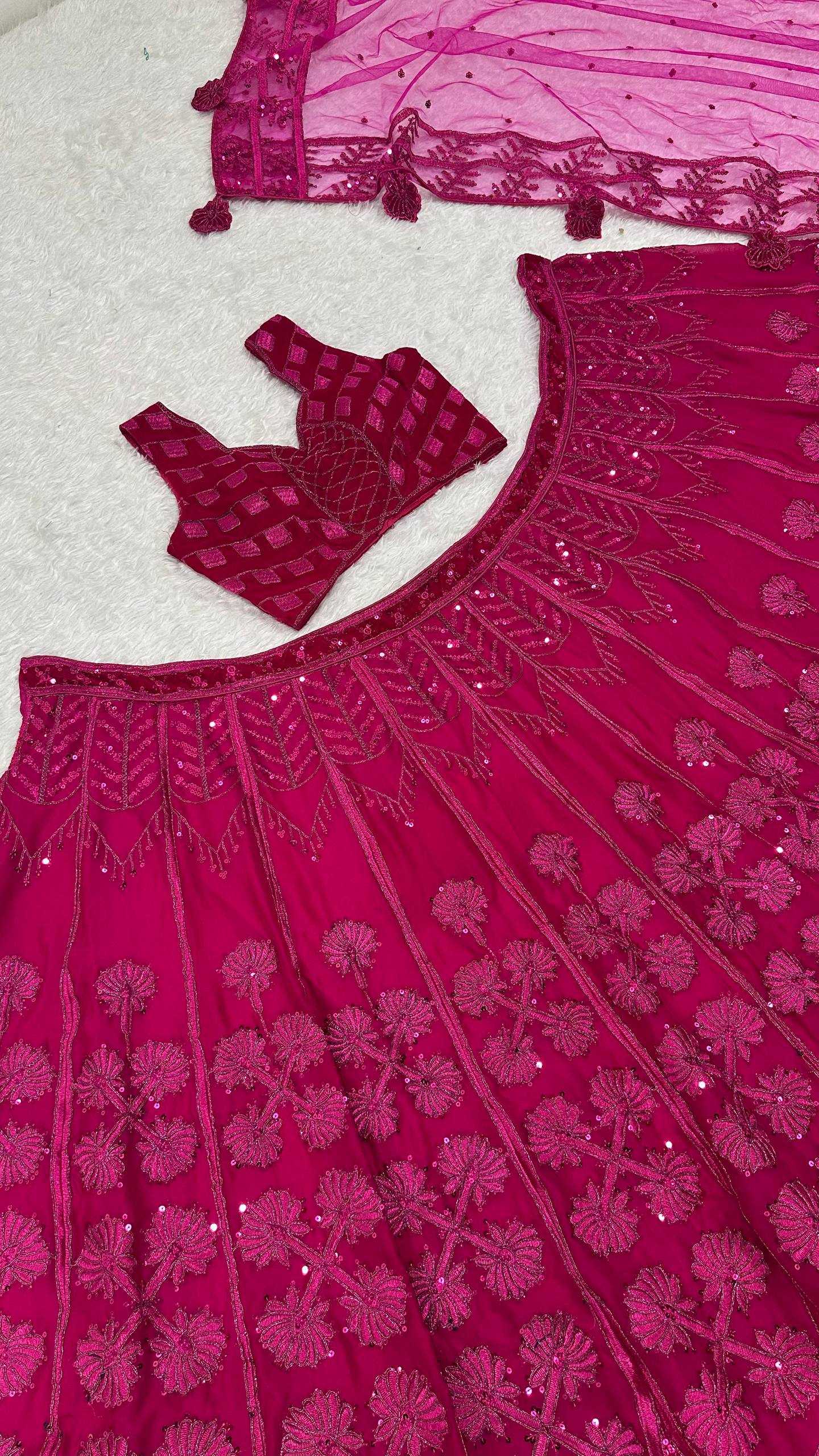 Ynf Kasturi Silk RIN213 H88 Lehengas Wholesale Sequins Lehenga Manufacturer