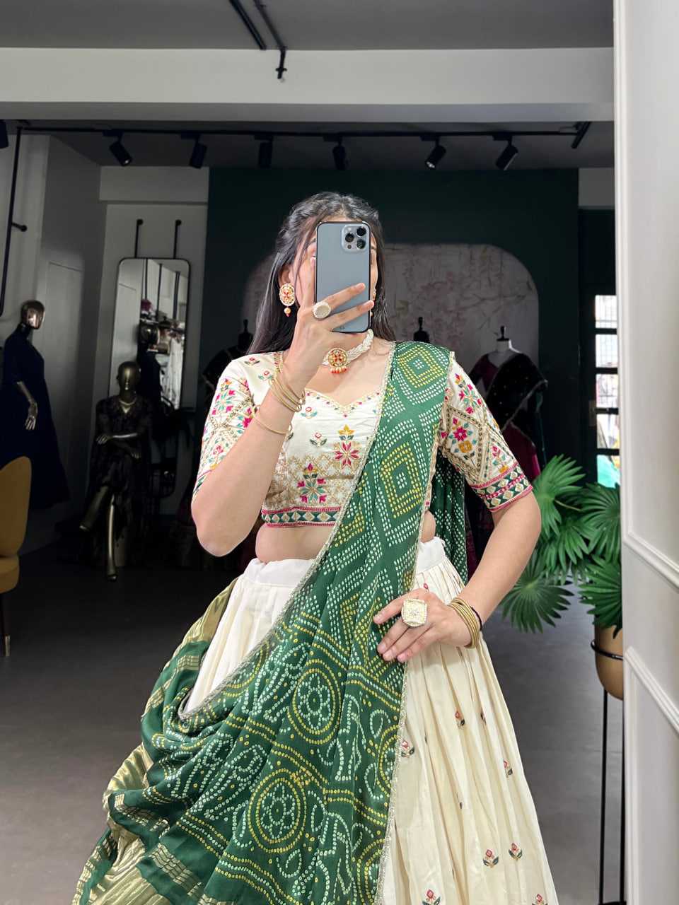 Ynf Khadi Cotton KESH134 1437 Lehengas Festive Collections Wholesale Embroidered Lehenga Sequins Lehenga Lehenga With Blouse Manufacturer