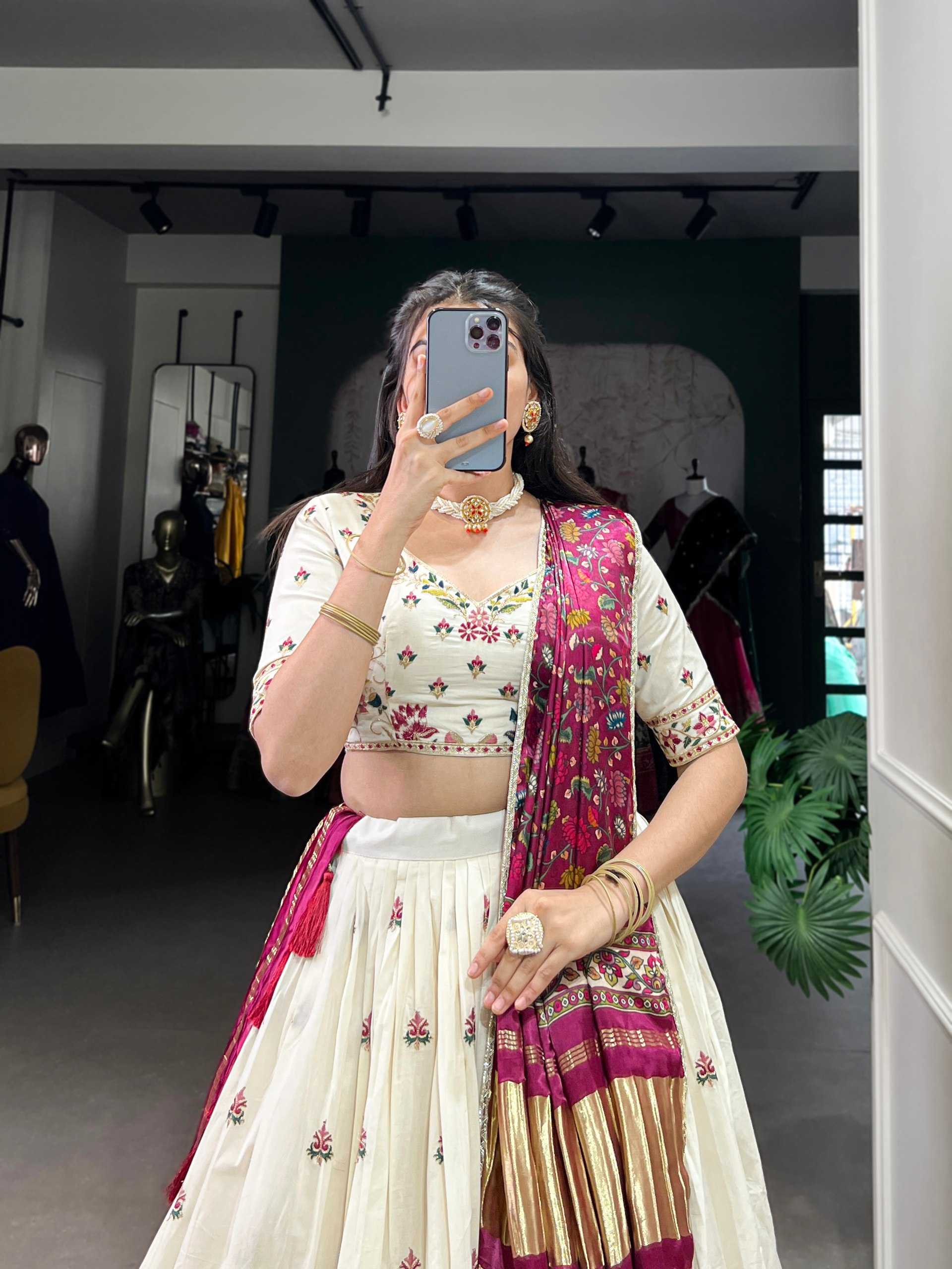 Ynf Khadi Cotton KESH134 1437 Lehengas Festive Collections Wholesale Embroidered Lehenga Sequins Lehenga Lehenga With Blouse Manufacturer