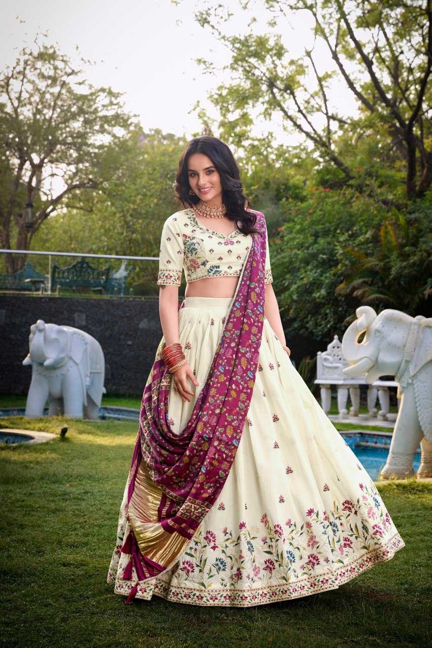 Ynf Khadi Cotton KESH134 1437 Lehengas Wholesale Fancy Lehenga Embroidered Lehenga Thread Work Lehenga Sequins Lehenga Manufacturer