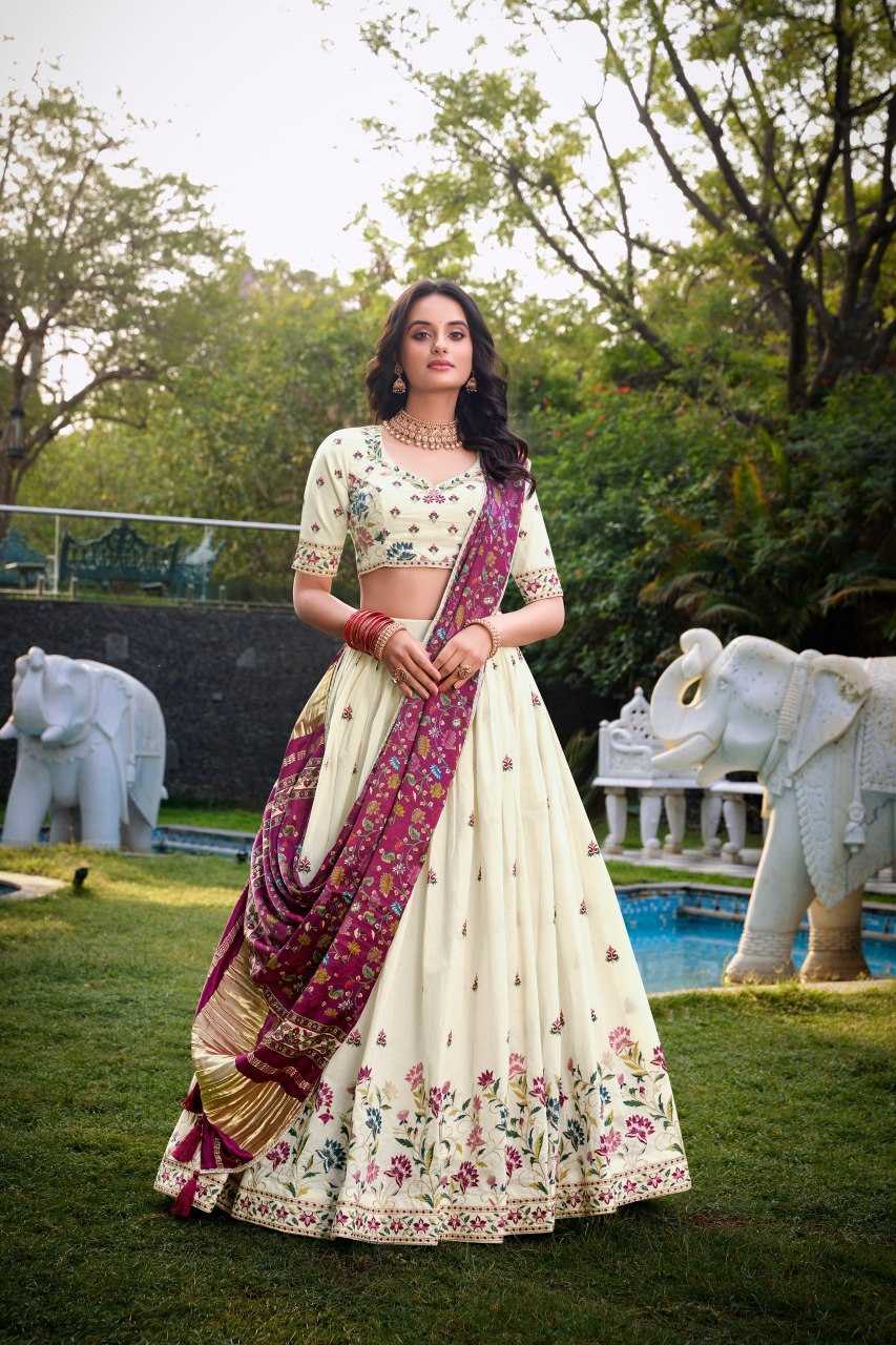 Ynf Khadi Cotton KESH134 1437 Lehengas Wholesale Fancy Lehenga Embroidered Lehenga Thread Work Lehenga Sequins Lehenga Manufacturer
