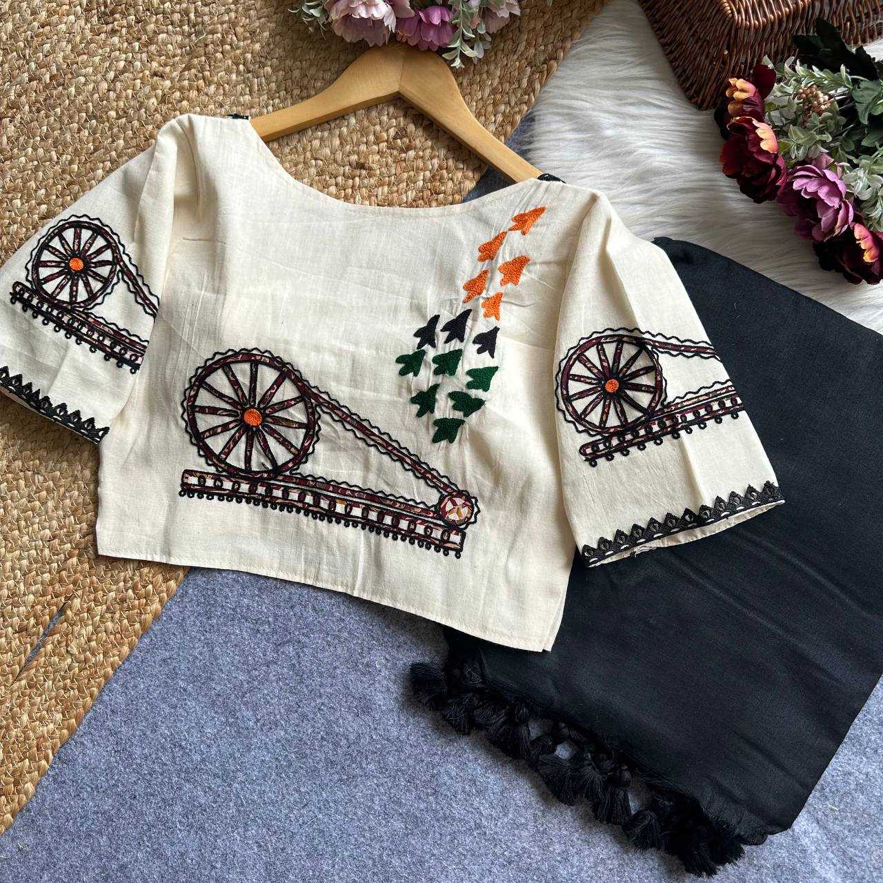 Ynf Khadi Cotton KESH388 Hk6 Readymade Blouses Festive Collections Wholesale Cotton Blouse Independence Day Collections Manufacturer