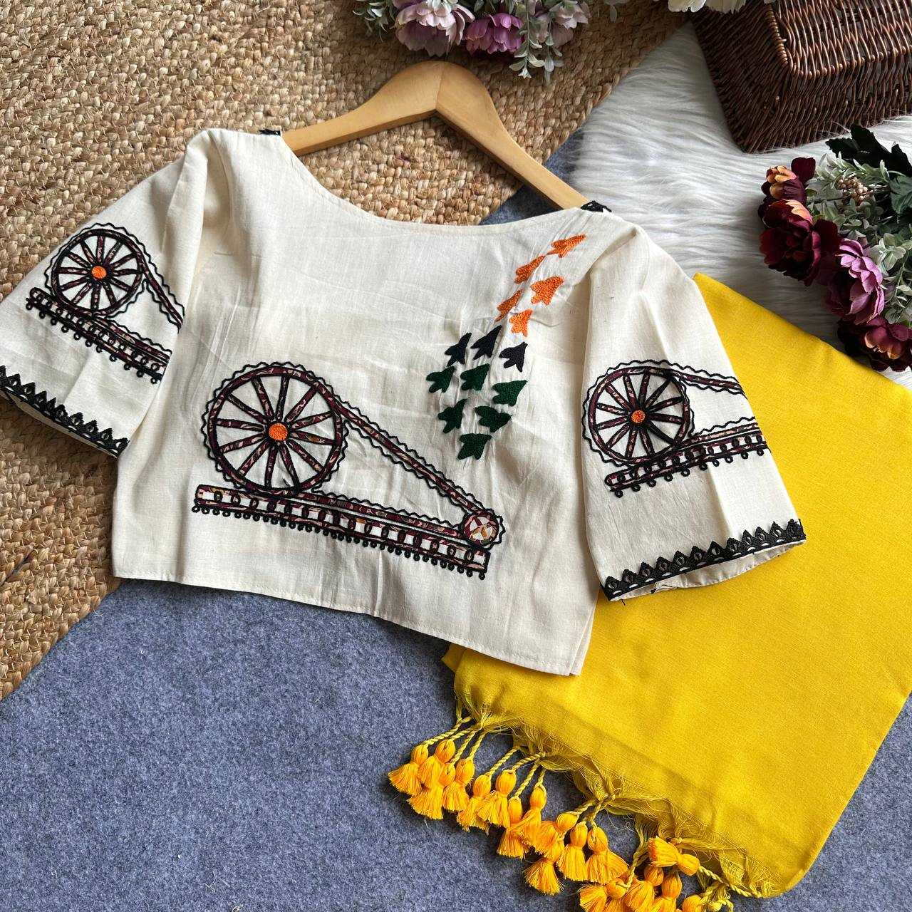 Ynf Khadi Cotton KESH388 Hk6 Readymade Blouses Festive Collections Wholesale Cotton Blouse Independence Day Collections Manufacturer