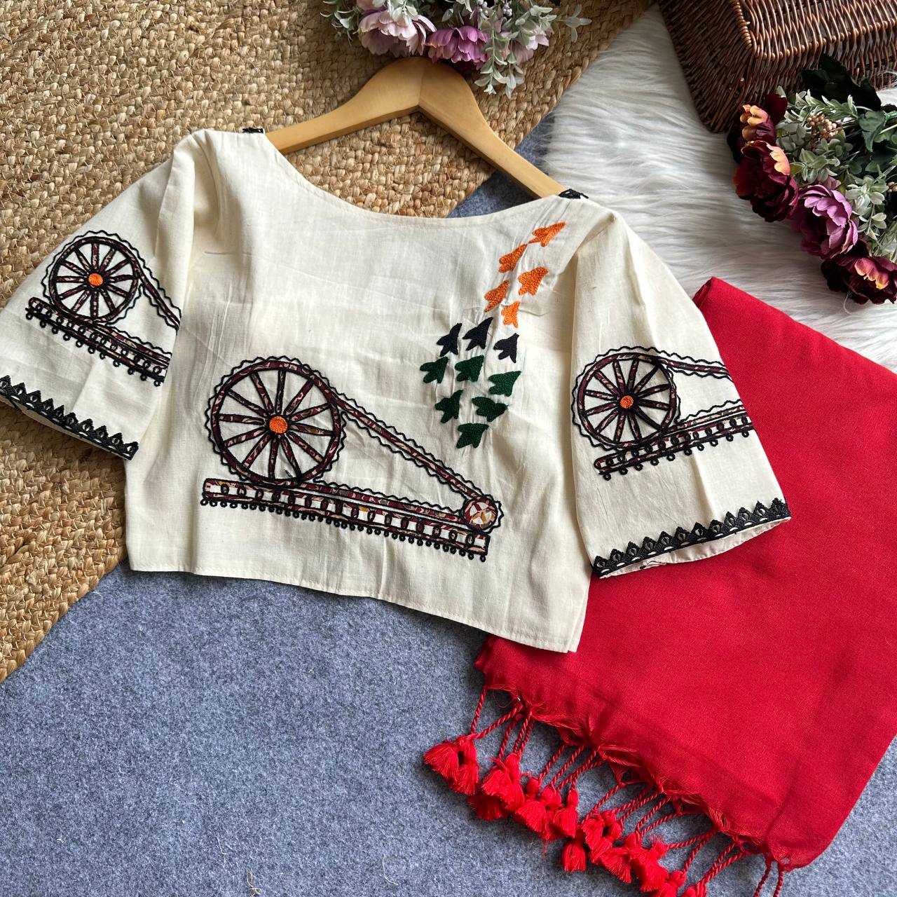 Ynf Khadi Cotton KESH388 Hk6 Readymade Blouses Festive Collections Wholesale Cotton Blouse Independence Day Collections Manufacturer