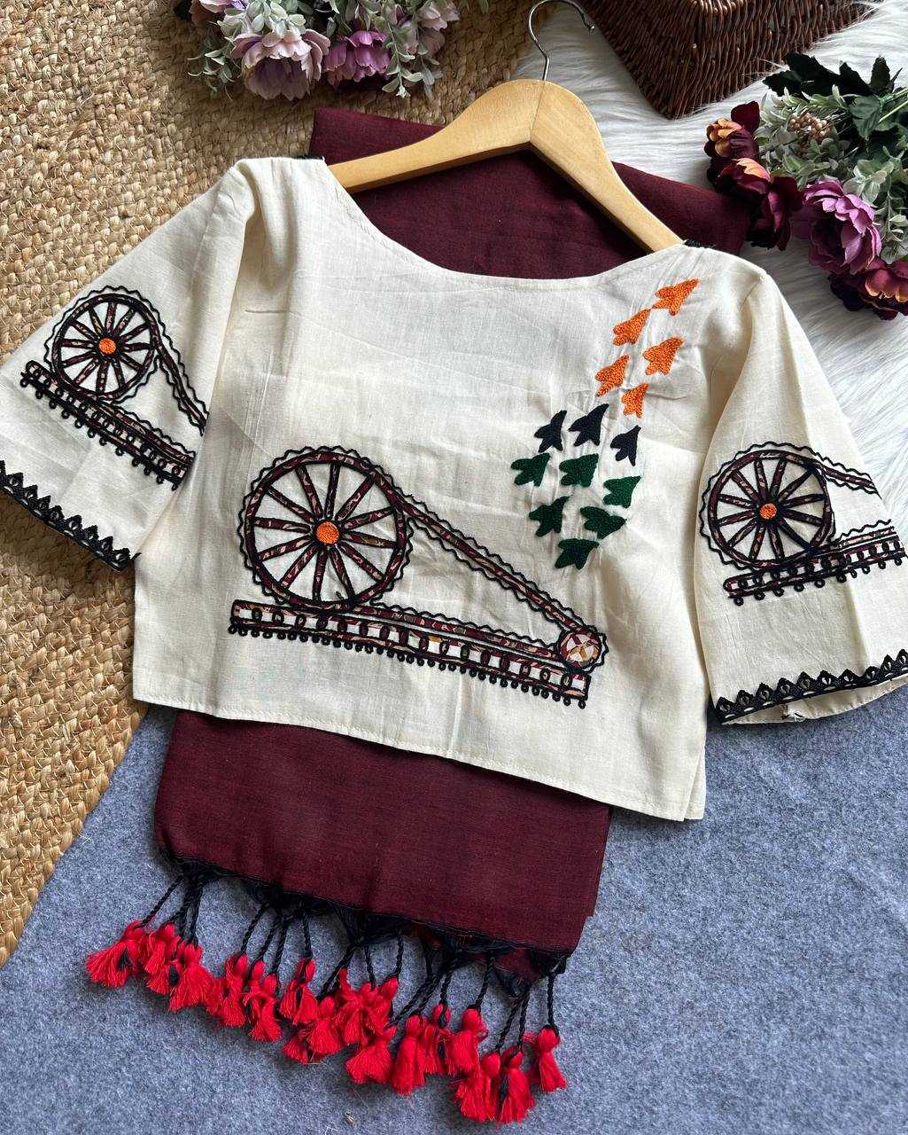 Ynf Khadi Cotton KESH388 Hk6 Readymade Blouses Festive Collections Wholesale Cotton Blouse Independence Day Collections Manufacturer