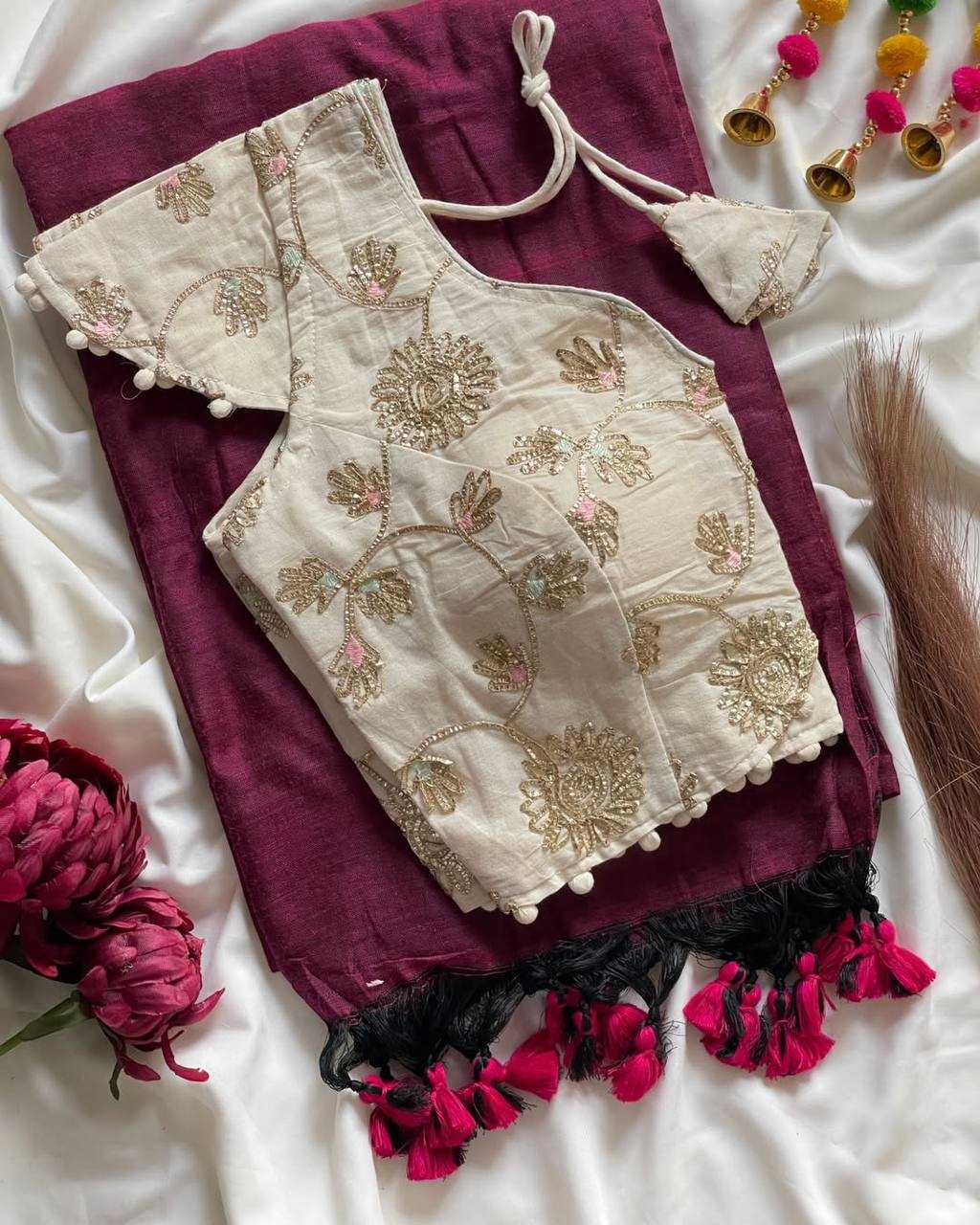 Ynf Khadi Cotton KESH388 LK01 Sarees Wedding Collections Festive Collections Wholesale Cotton Sarees Casual Sarees Sarees With Blouse Manufacturer