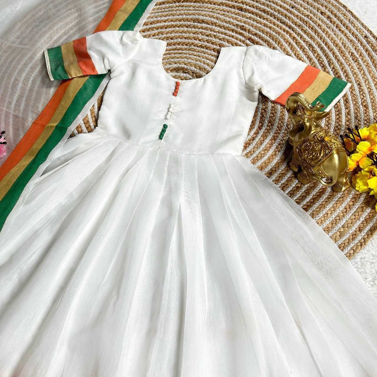 Ynf Khadi Cotton KESH493 15th August Kids Wear Wholesale Kids Gown Kids Ethnic Gowns Manufacturer