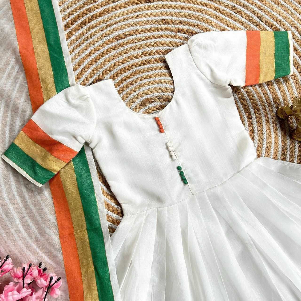Ynf Khadi Cotton KESH493 15th August Kids Wear Wholesale Kids Gown Kids Ethnic Gowns Manufacturer