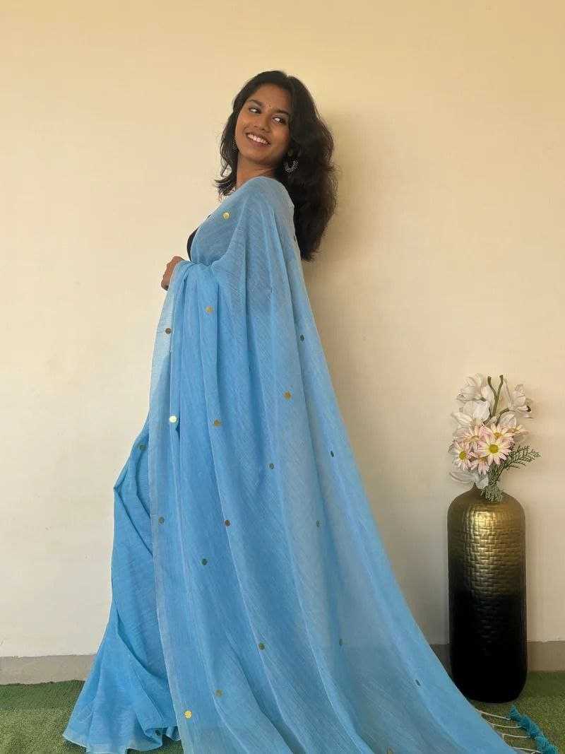 Ynf Khadi Cotton RIN216 Monalisa Sarees Wholesale Fancy Sarees Mirror Work Saree Manufacturer