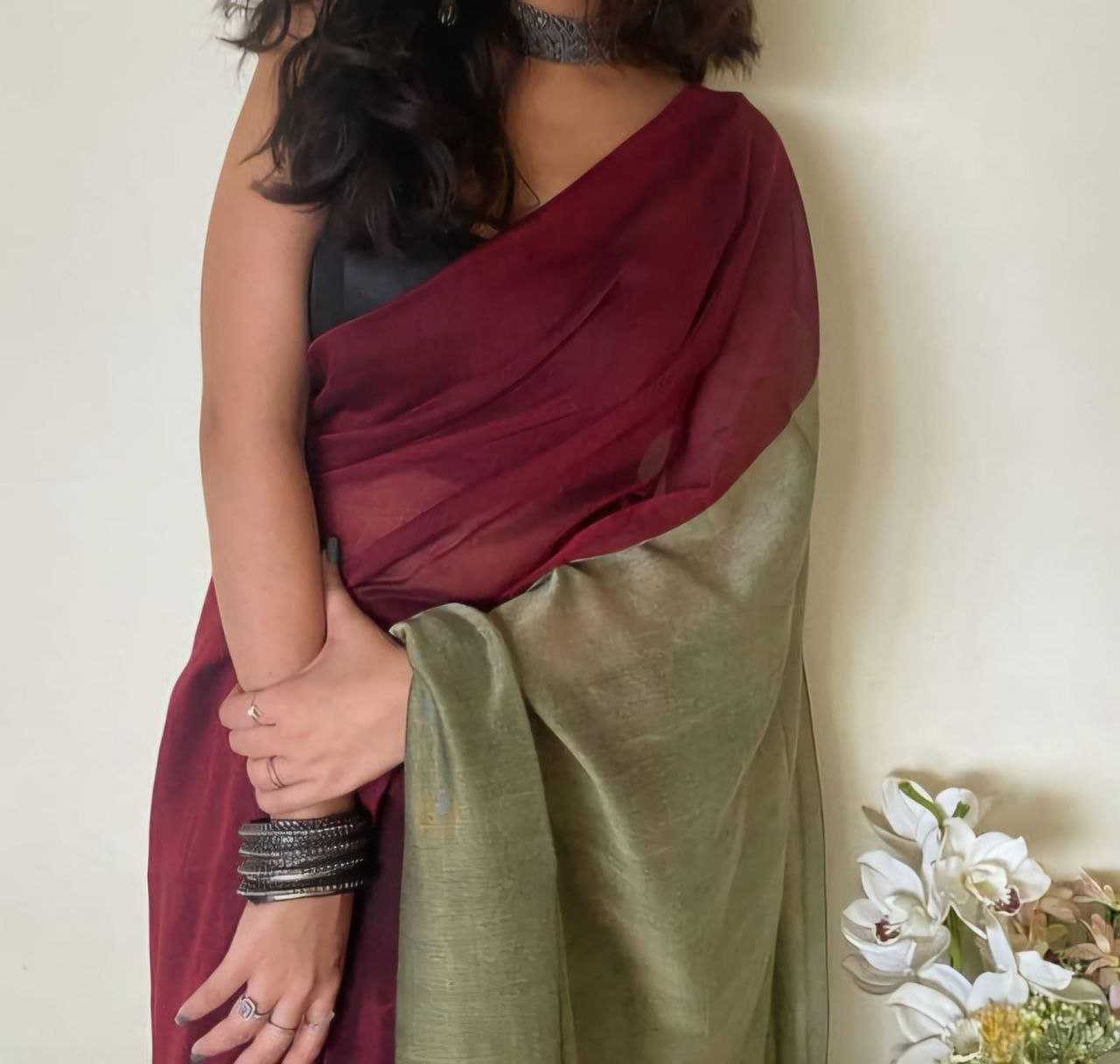 Ynf Khadi Cotton RIN216 pyor khadi cotton Contrast Sarees Wholesale Ladies Sarees Cotton Sarees Office Wear Sarees Manufacturer
