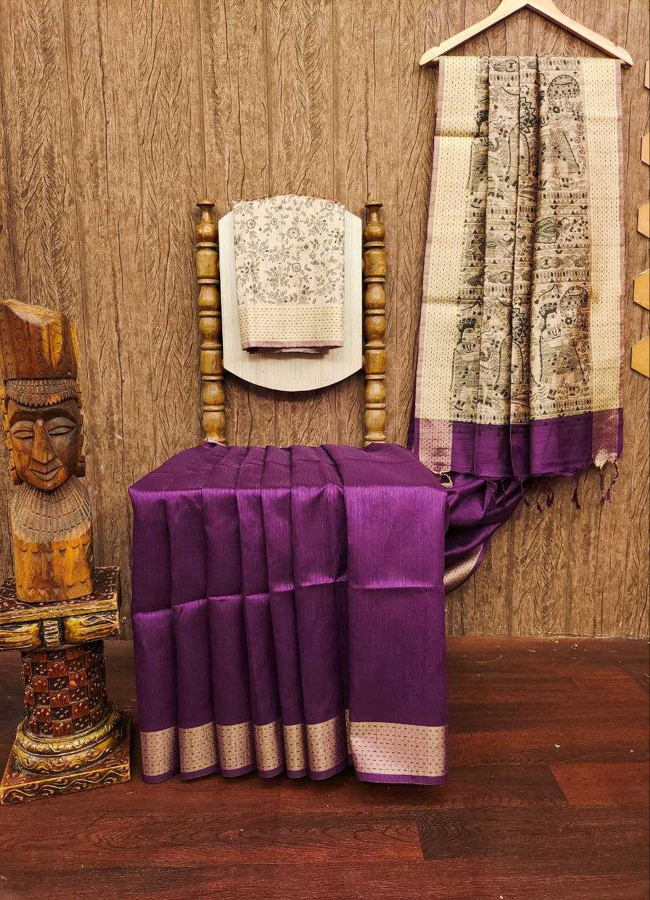 Ynf Khadi KESH532 MULLAI TUSSAR 104 Silk Sarees Wholesale Khadi Silk Sarees Printed Silk Saree Fancy Printed Silk Sarees Manufacturer